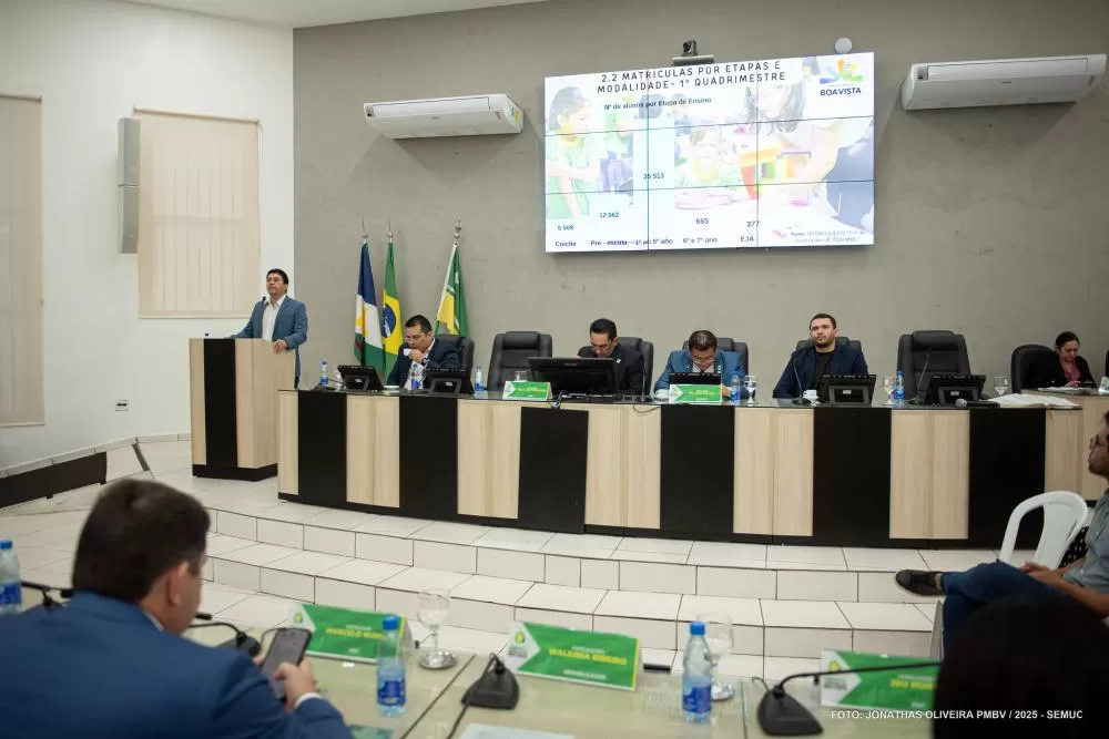 Ações da educação de Boa Vista no 1º quadrimestre de 2025 são apresentadas na Câmara Municipal