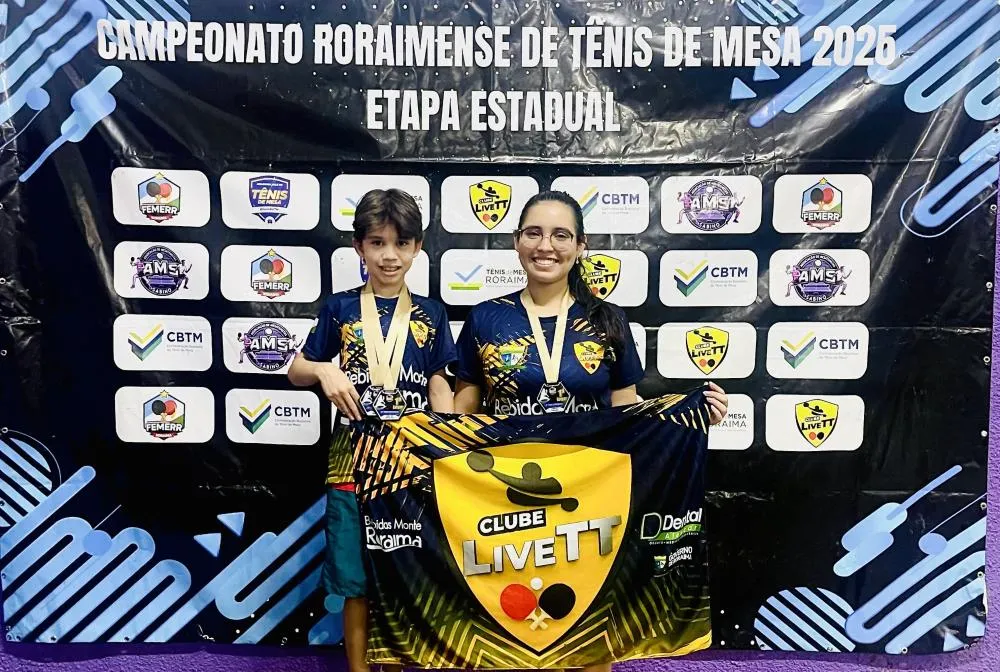 Clube LiveTT conquista 10 medalhas na 2ª Etapa do Estadual Roraimense de Tênis de Mesa