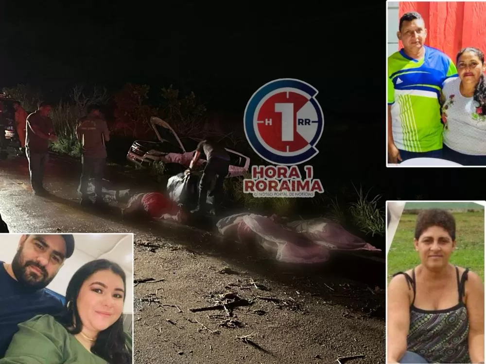 Tragédia em RR 205: Cinco pessoas morrem afogados após caminhonete capotar em lagoa 