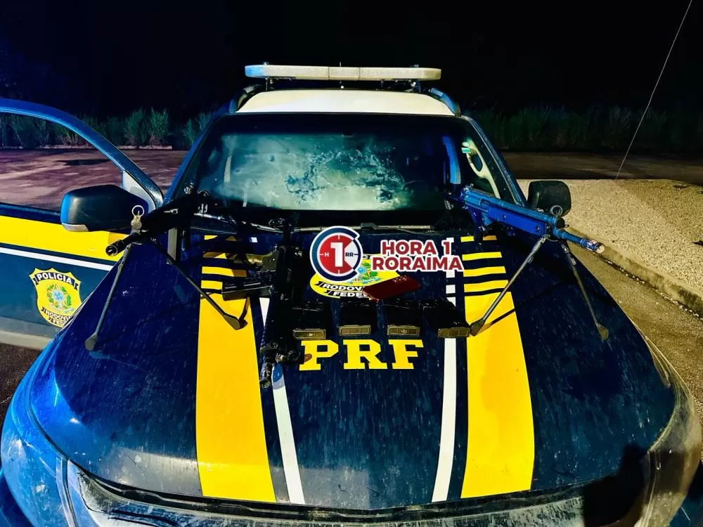 Três fuzis de fabricação norte-americana são apreendidos dentro de carro na BR-174 pela PRF